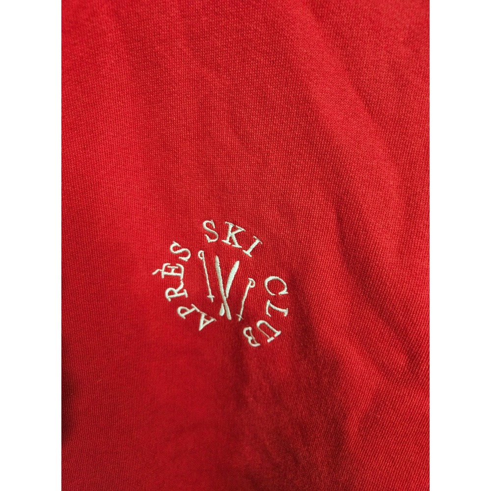 Wild Fable Red Apres Ski Club Mock Neck Cropped Sweatshirt Pullover‎ Large - Picture 5 of 7